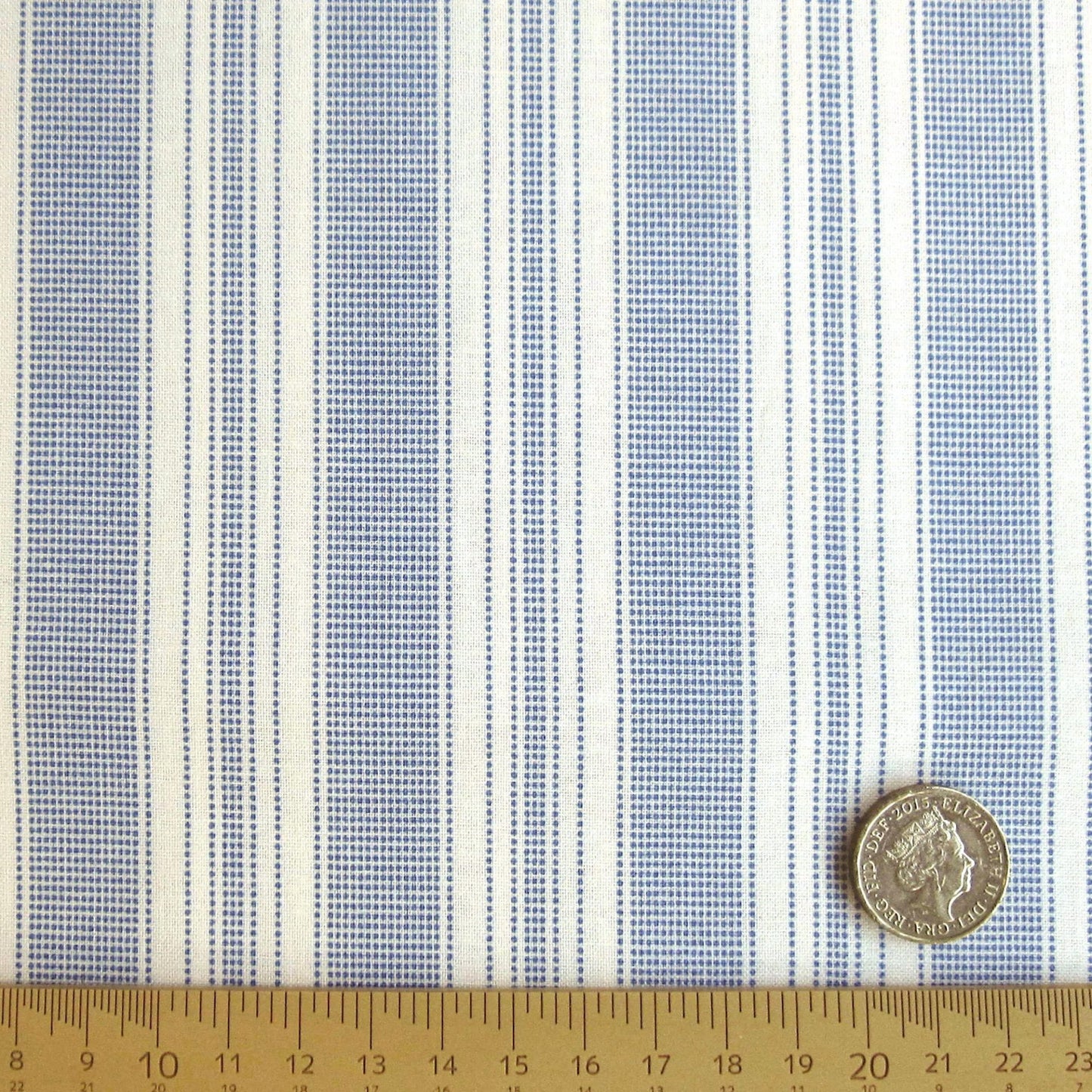 TEA TOWEL BASICS : Biscuit Stripe Blue - 130061