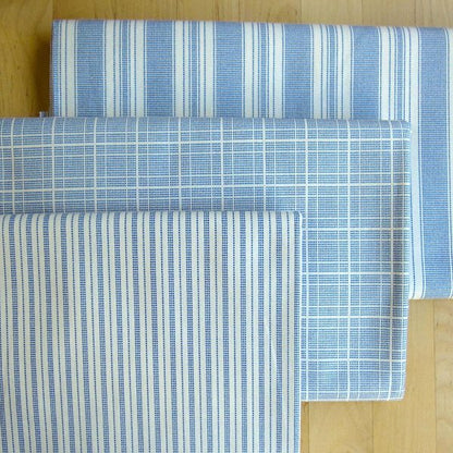 TEA TOWEL BASICS : Cookie Stripe Blue - 130062