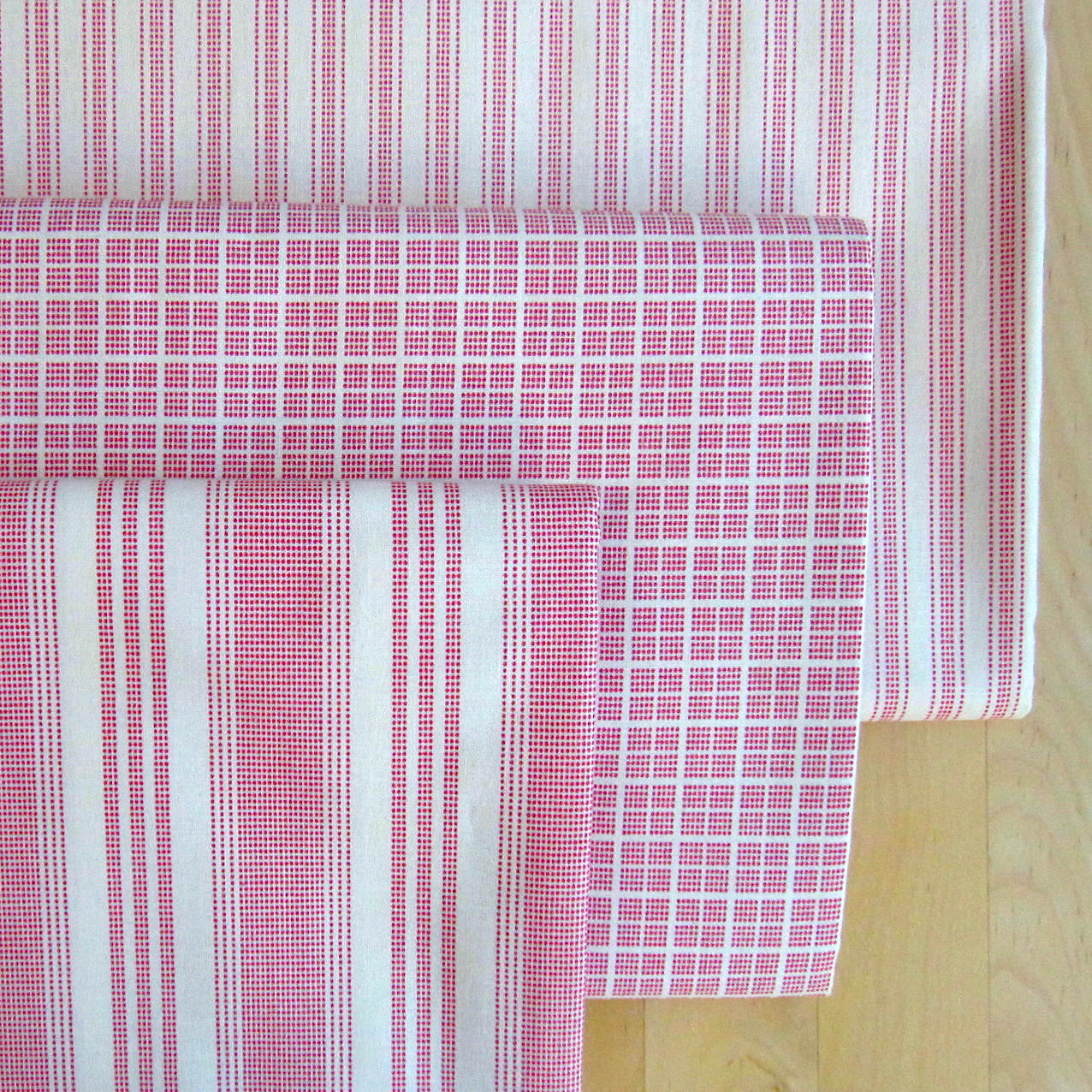 TEA TOWEL BASICS:バンドル_Red/Plum-300046